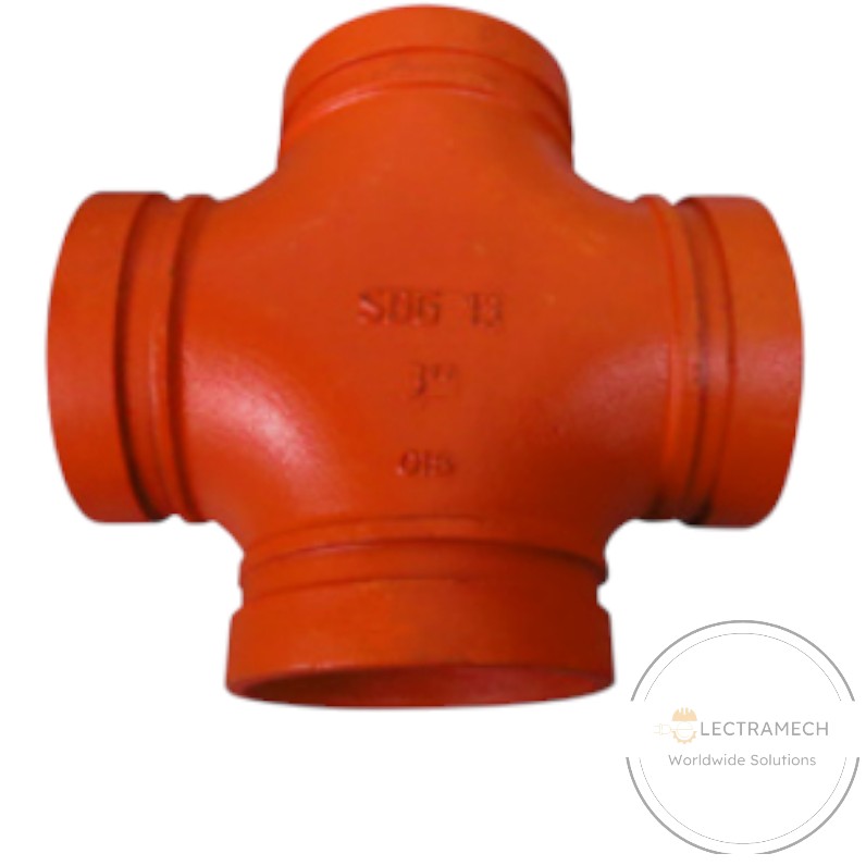 CRUZ (CROSS) RANURADO STANDAR FIERRO DUCTIL ASTM A536 CERTIFICACION UL/FM MOD. 180 MECH (JINAN MEIDE)