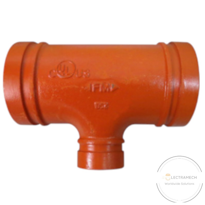 TEE REDUCTORA (REDUCING TEE) RANURADA FIERRO DUCTIL ASTM A536 CERTICACION UL/FM MOD.130R MECH (JINAN MEIDE)