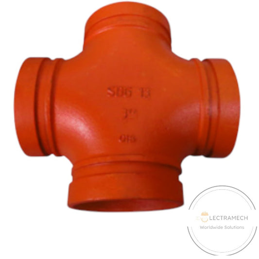 CRUZ (CROSS) RANURADO STANDAR FIERRO DUCTIL ASTM A536 CERTIFICACION UL/FM MOD. 180 MECH (JINAN MEIDE)