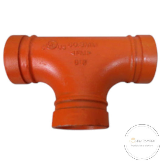 TEE RANURADA ESTANDAR FIERRO DUCTIL ASTM A536 CERTIFICACION UL/FM MOD. 130 MECH (JINAN MEIDE)